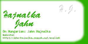 hajnalka jahn business card